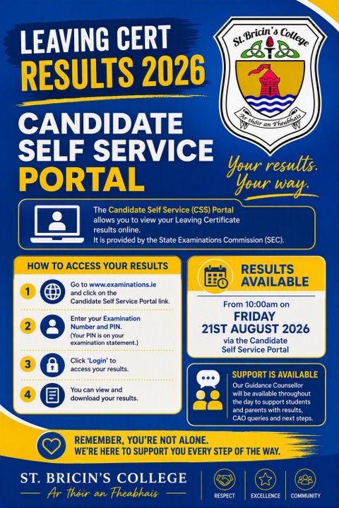 Leaving Certificate Results 2026 – Candidates Self Service Portal (CSSP) Information- Pics